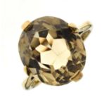 9ct gold smoky quartz dress ring