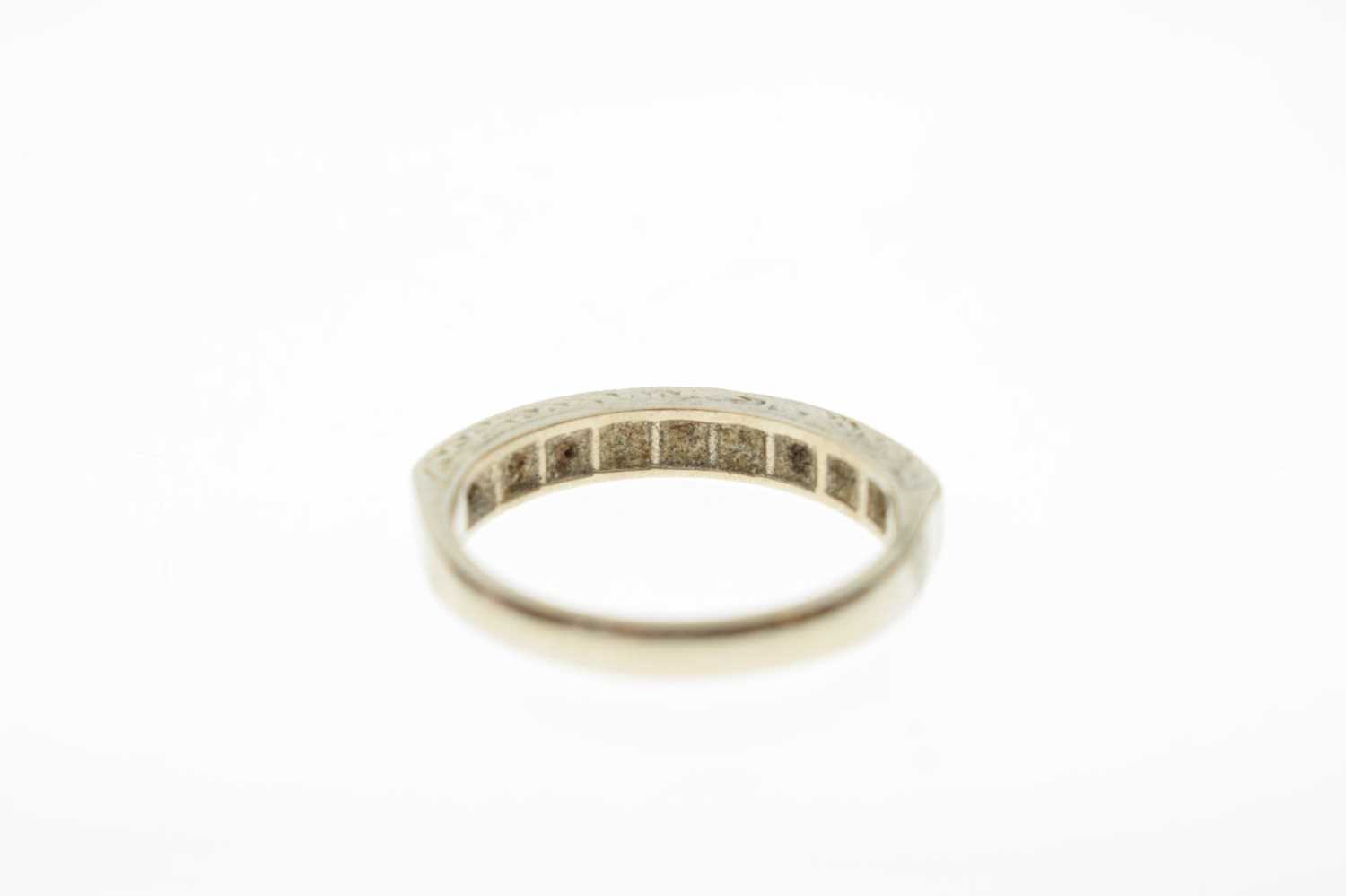 Sapphire and diamond 18ct white gold half eternity ring - Image 3 of 6