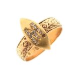 19th century diamond 18ct yellow gold ring