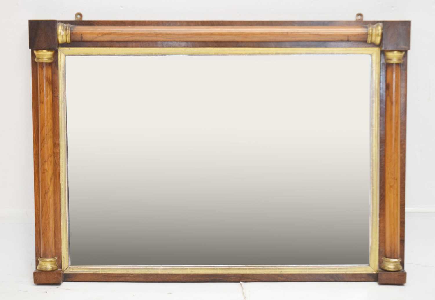 19th century rosewood overmantel mirror