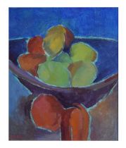 Diana Bourdon Smith - Oil on board - Still life of fruit