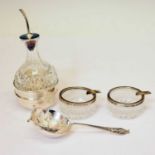 Pair of Elizabeth II silver-mounted wine coasters, pair of Victorian bowls, etc