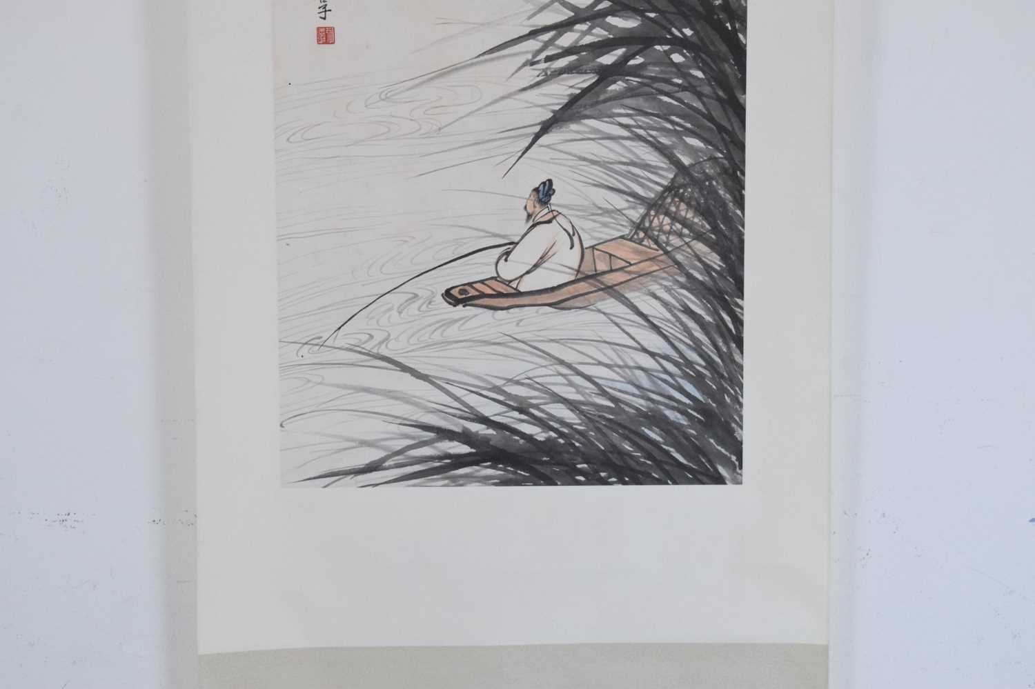 Zhang Shanzi, (1882-1940) - Chinese watercolour scroll painting - Image 5 of 12