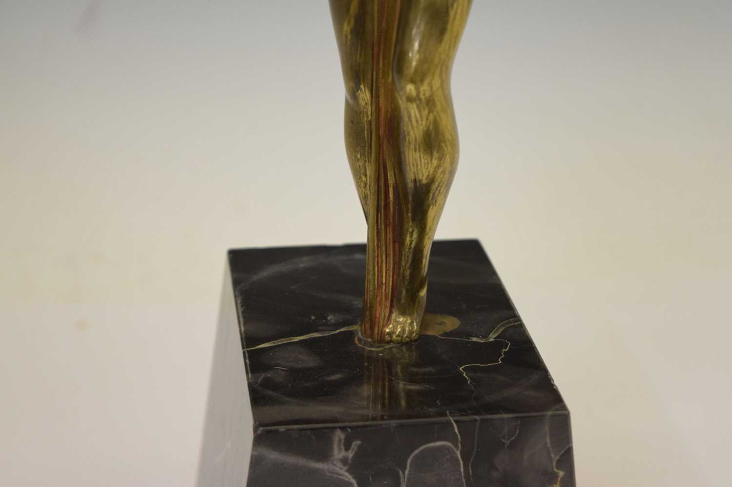 Reproduction bronzed figure of an Art Deco-style dancer - Image 5 of 9