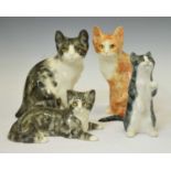 Group of four Winstanley cats