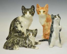 Group of four Winstanley cats