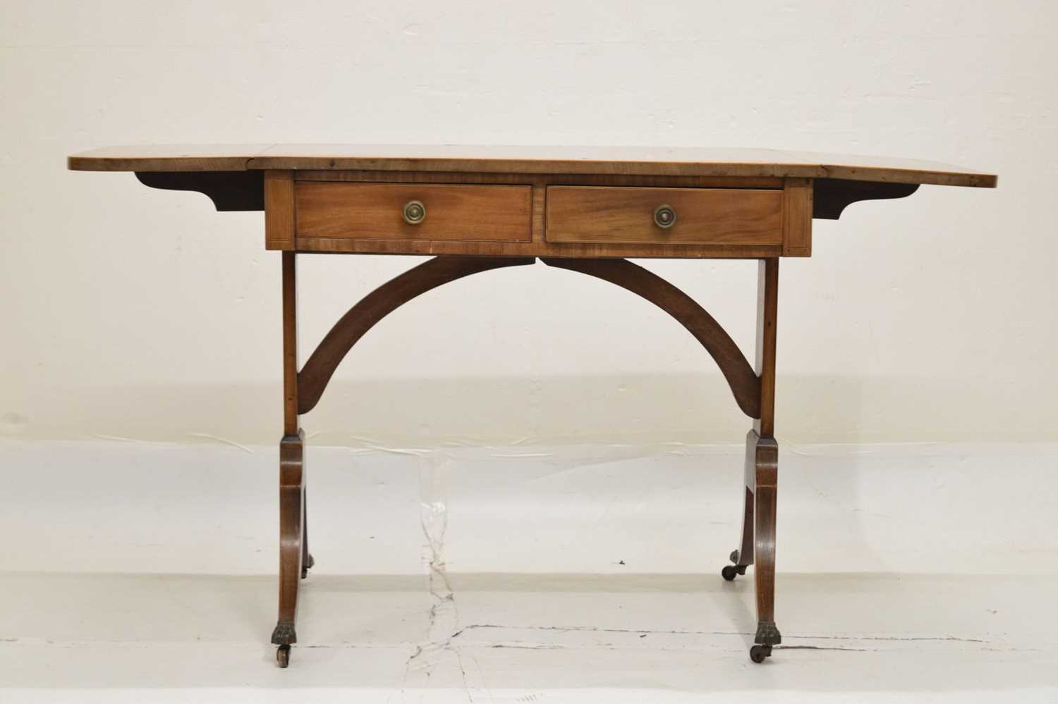 Early 20th mahogany sofa table - Image 3 of 12