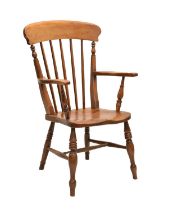 Late Victorian lath-back kitchen chair