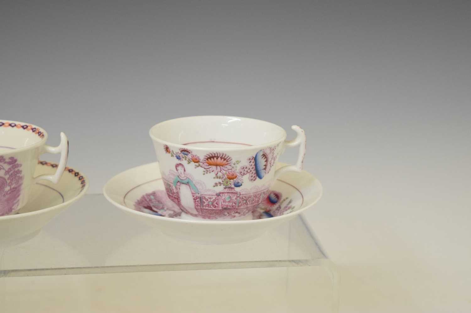 Eight various 19th century cups and saucers - Image 7 of 14