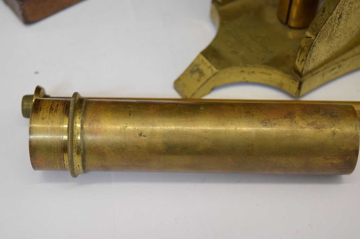 Victorian lacquered brass microscope, Long of London - Image 9 of 14