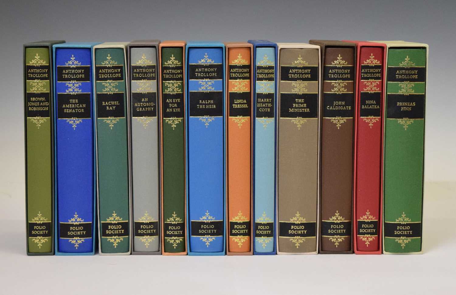 Twelve books by Anthony Trollope, Folio Society editions in slipcases