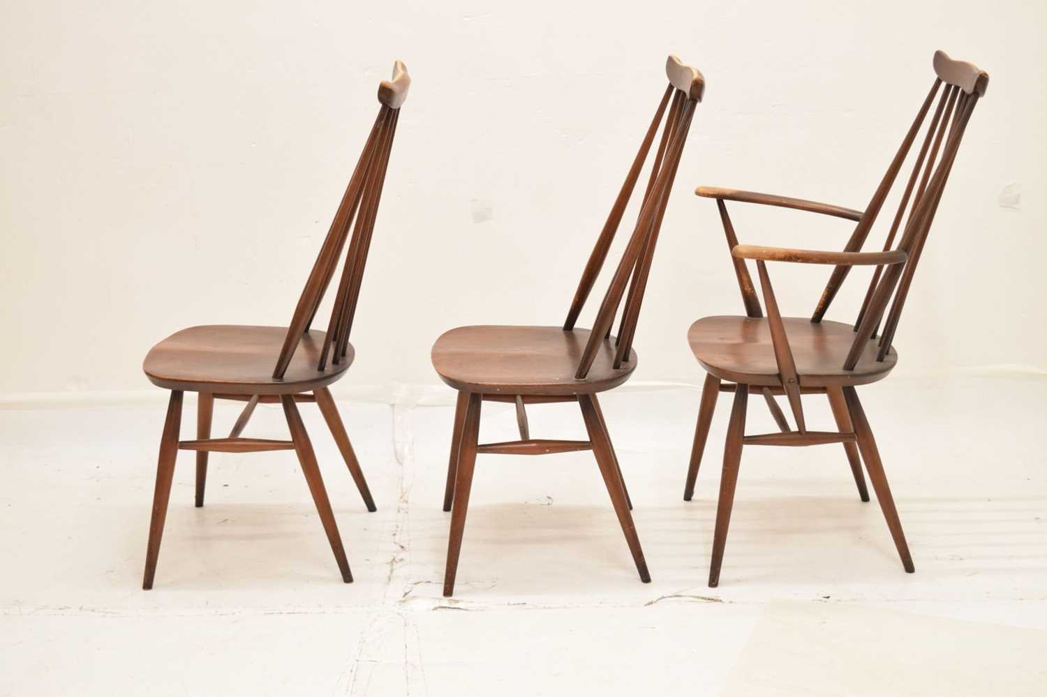 Ercol - set of six Goldsmith Windsor stick back dining chairs - Image 11 of 20