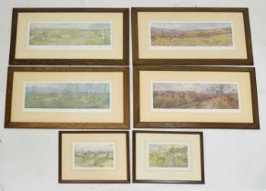 Four Frederick Algernon Stewart signed prints and two unsigned examples