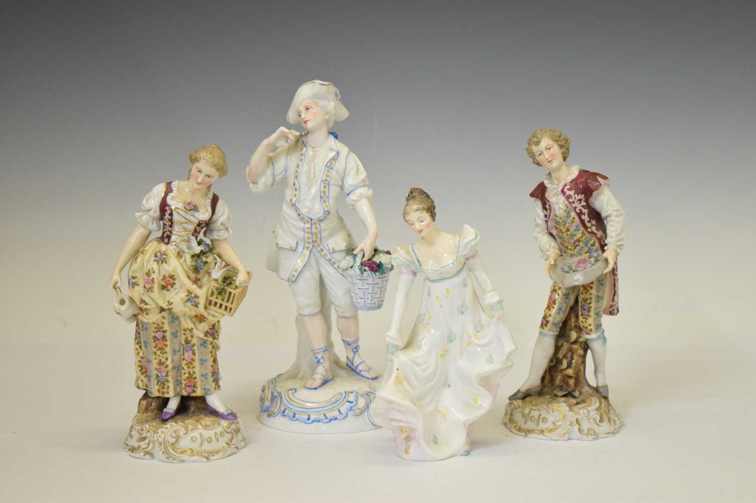 Collection of mostly 19th century Continental porcelain figures - Image 2 of 8