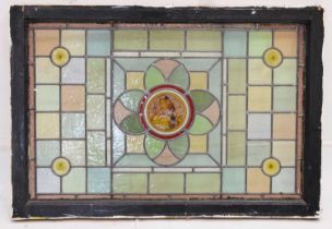 Late Victorian stained and painted glass window