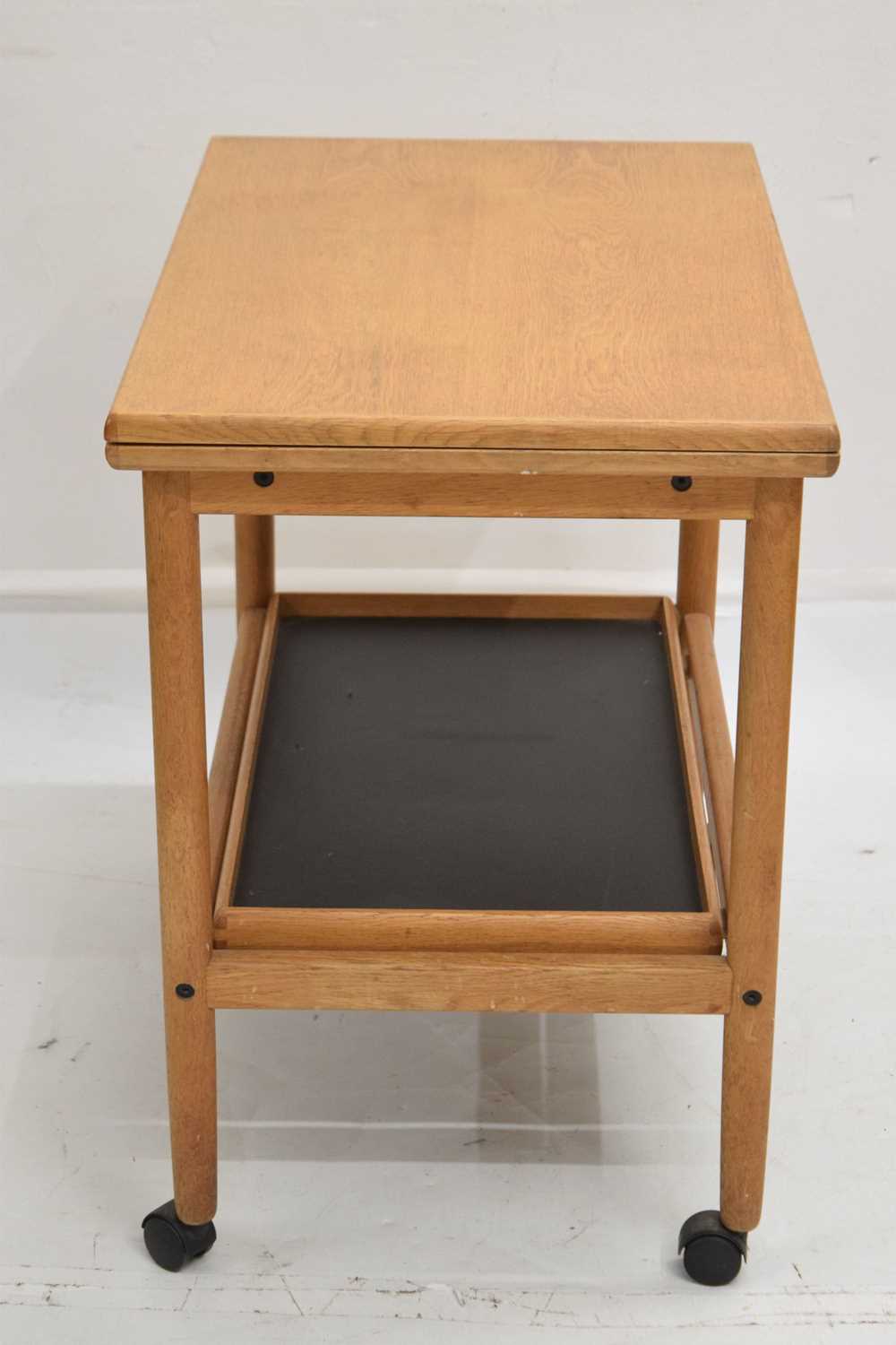 Light oak fold-over trolley table, and open bookcase, attributed to Hulsta - Image 10 of 11