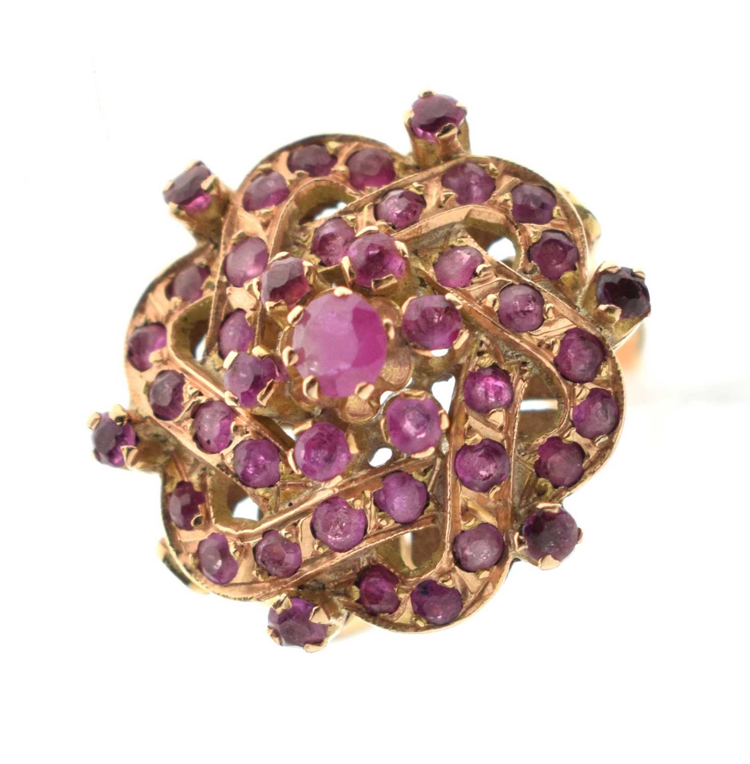 Ruby cluster ring