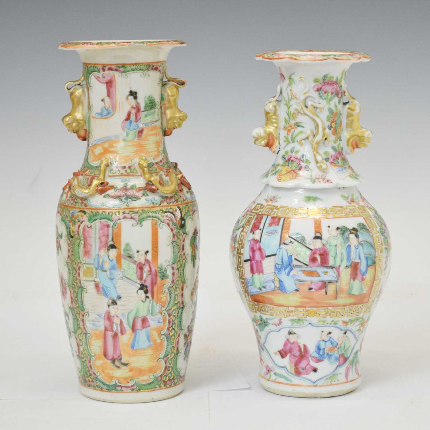 Two Chinese Famille Rose porcelain vases