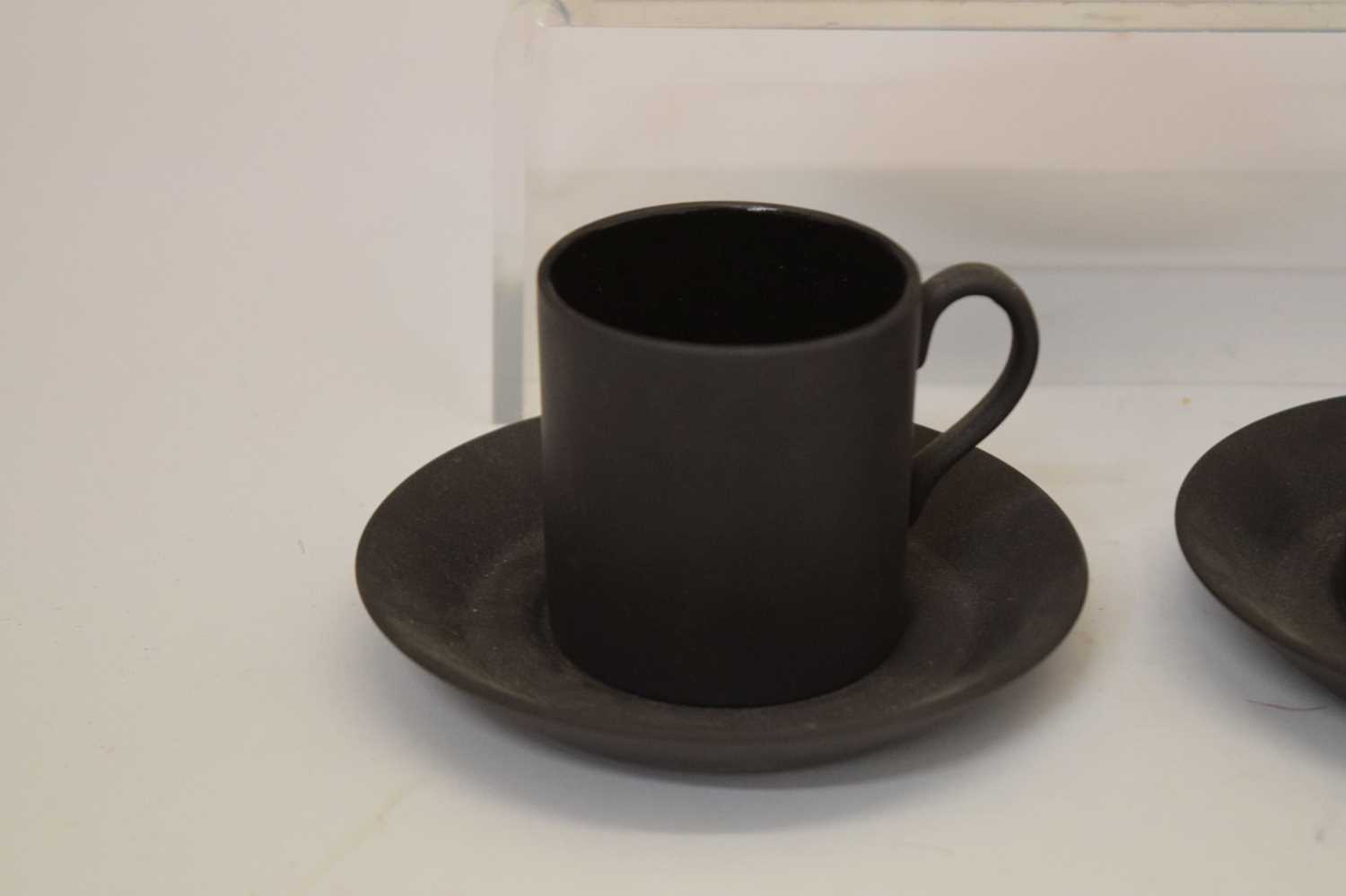 Wedgwood - Black basalt coffee set for five persons - Image 3 of 8
