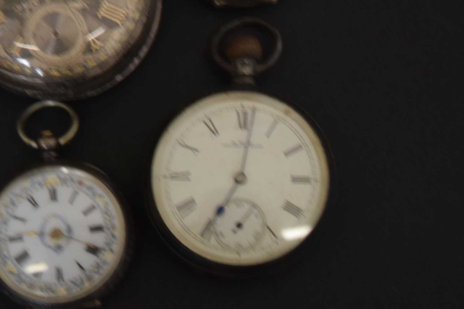 Victorian silver cased open-face pocket watch and assorted fob watches - Image 3 of 12