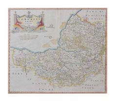 Robert Morden - 18th century hand coloured map of Somersetshire