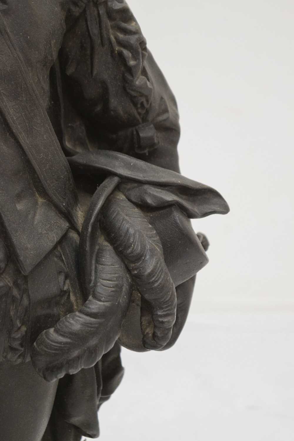 Late 19th century spelter figural lamp of a cavalier - Image 5 of 8