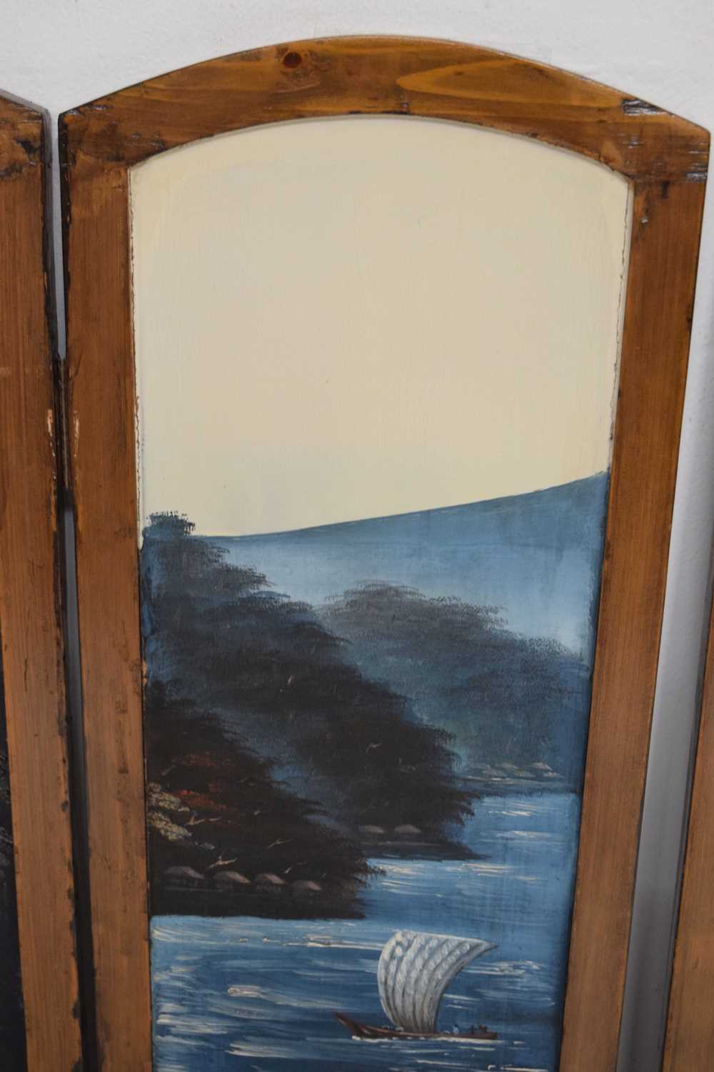 Early 20th century Japanese folding table screen with view of Mount Fuji - Image 16 of 33