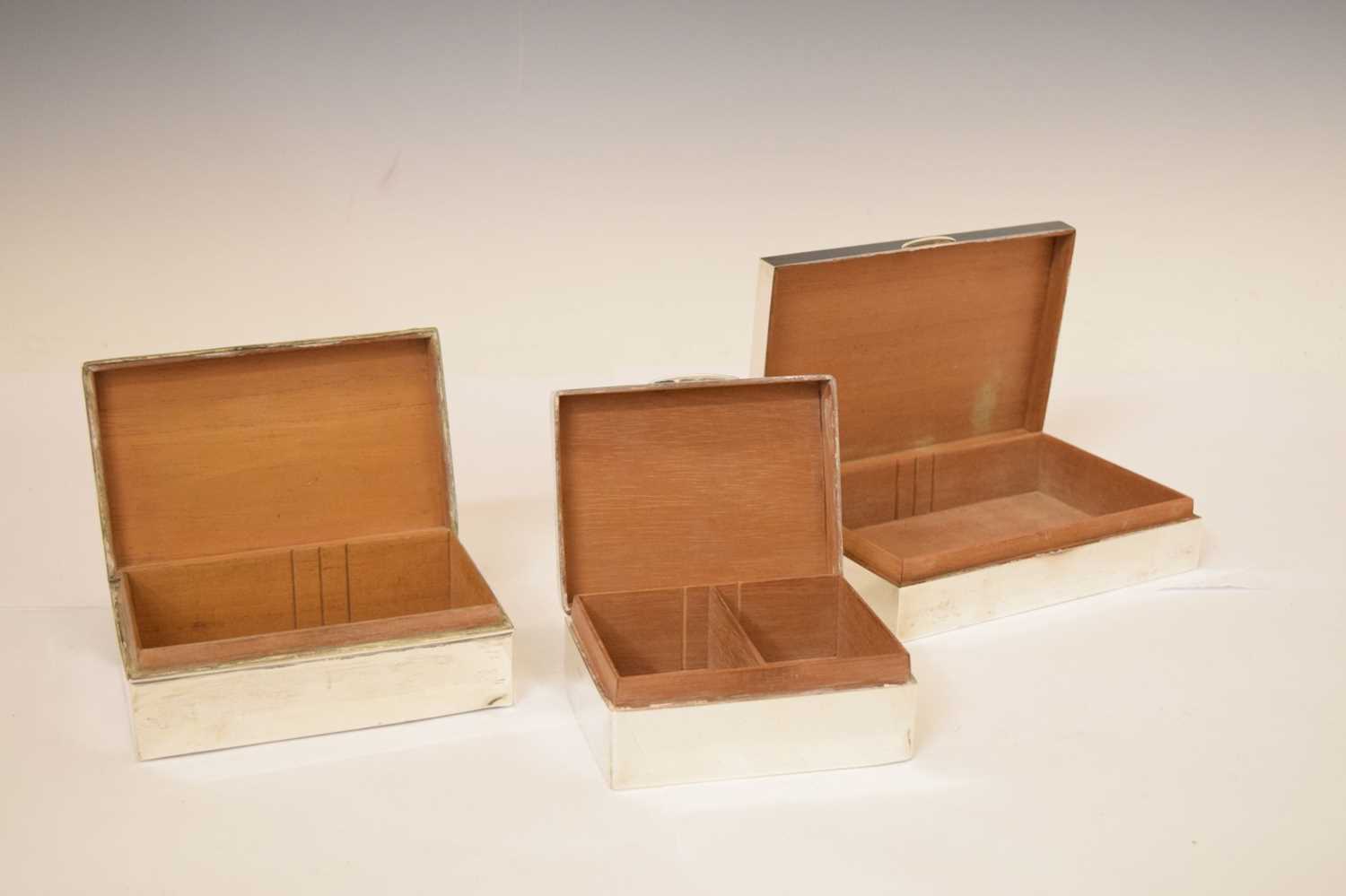 Three silver table top boxes - Bild 7 aus 10