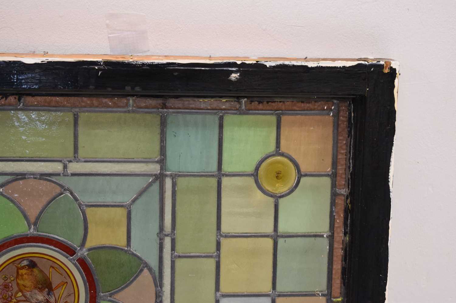 Late Victorian stained and painted glass window - Image 3 of 10