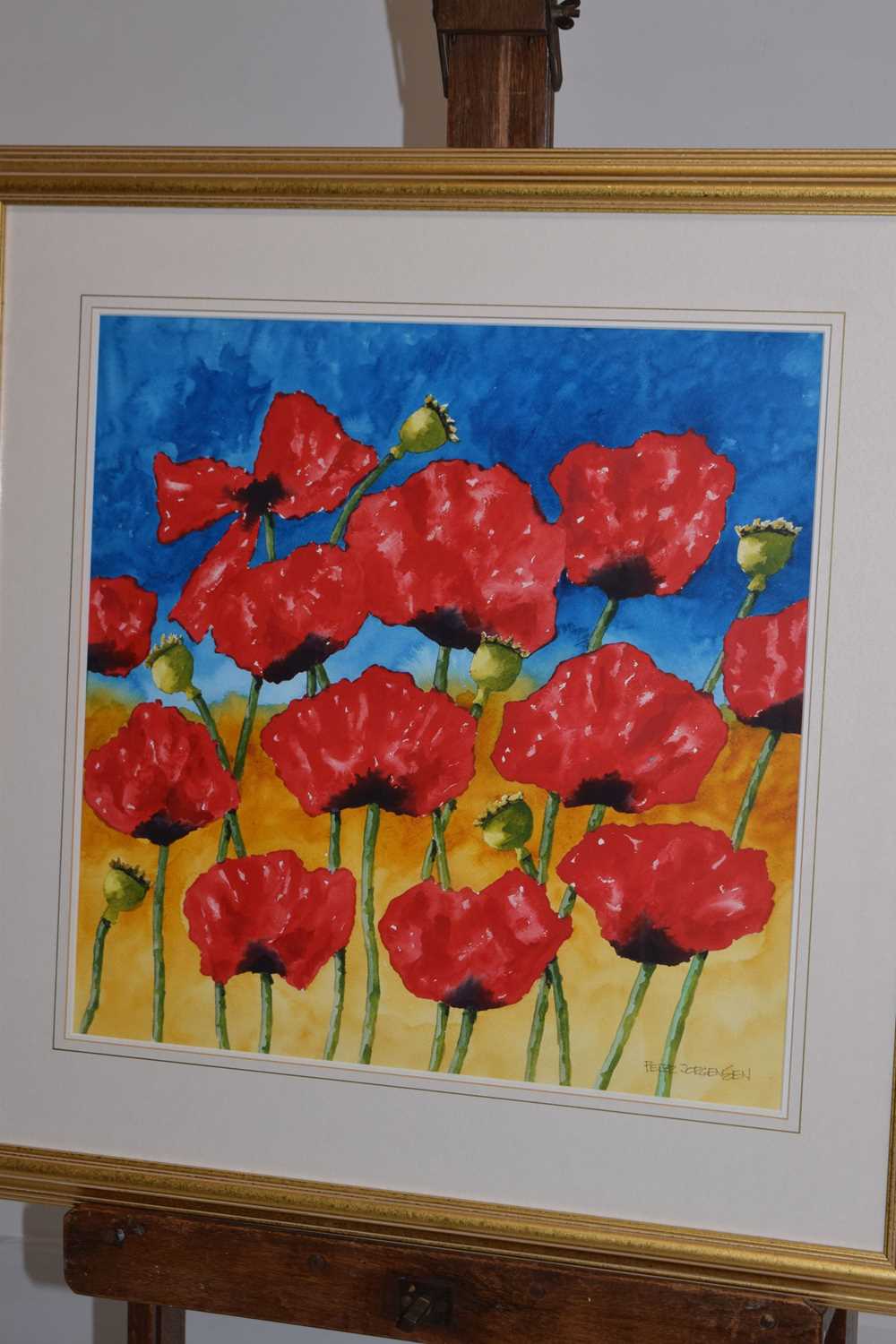 Peter Jorgensen - Watercolour - Poppies - Image 7 of 8