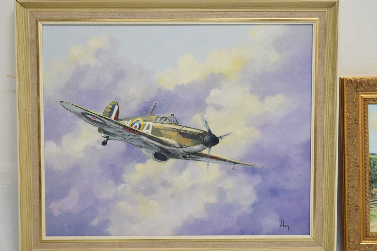 Alan King (1946-2013) - Oil on canvas - 'Hurricane VC' - Image 2 of 3