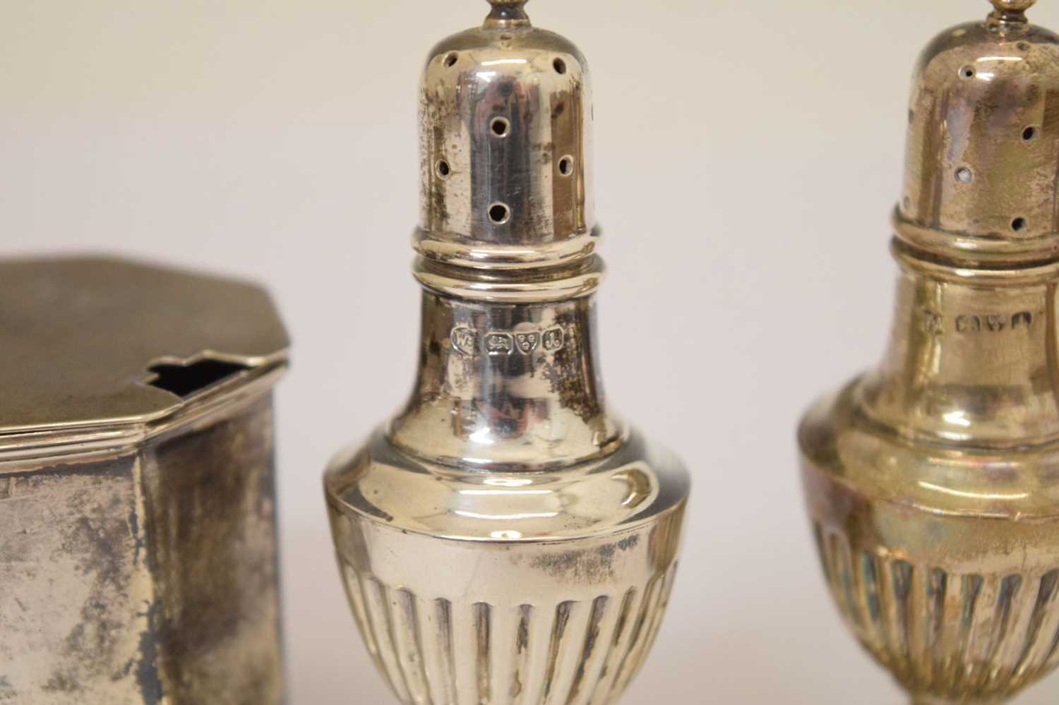 Pair of Victorian silver salts, etc - Image 7 of 11