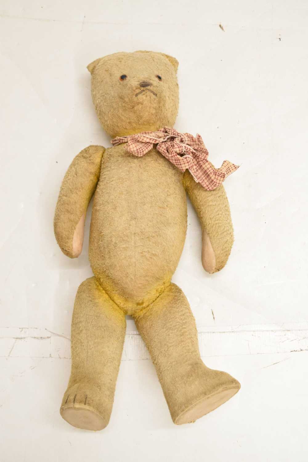 Child's vintage golden mohair teddy bear, with jointed limbs and three others - Image 2 of 9