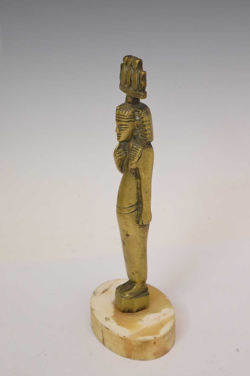 Cast brass figure of the Egyptian god Harpocrates / Horus - Image 5 of 5