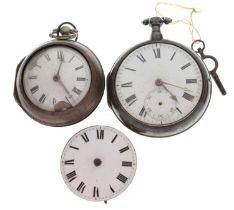 Early George III silver pair cased open-faced pocket watch, Edward Price, London