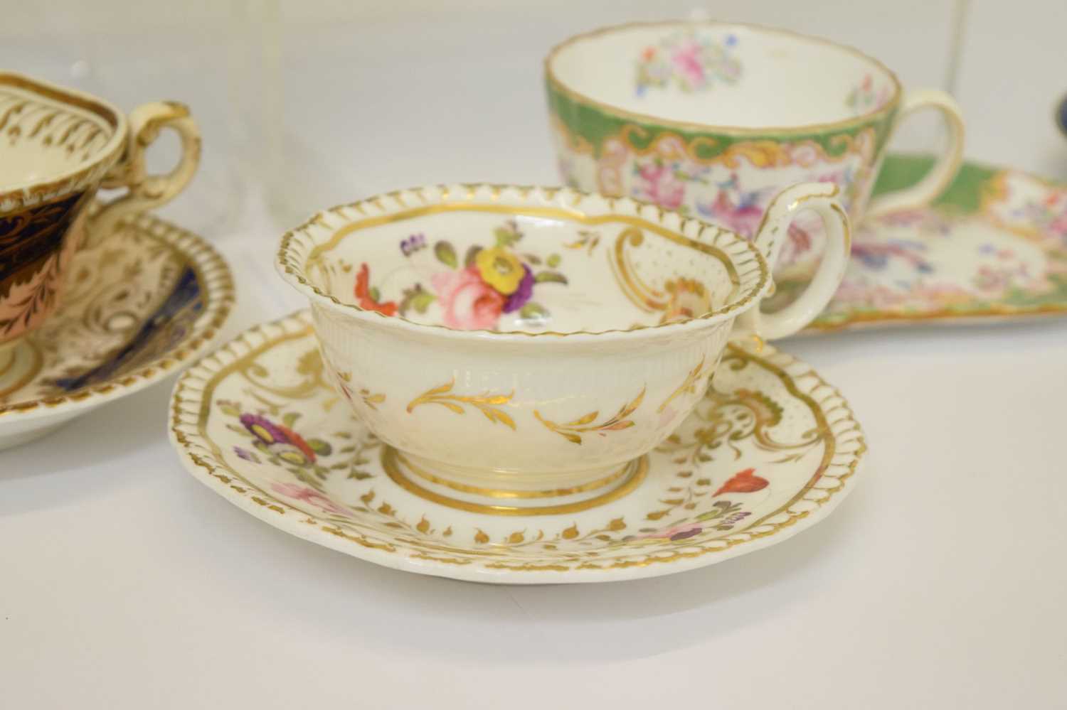 Eight various 19th century cups and saucers - Image 5 of 14