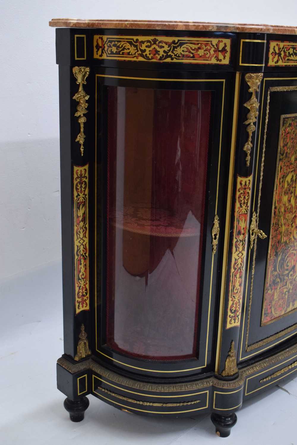 19th century style ebonised and gilt metal mounted credenza - Image 4 of 11