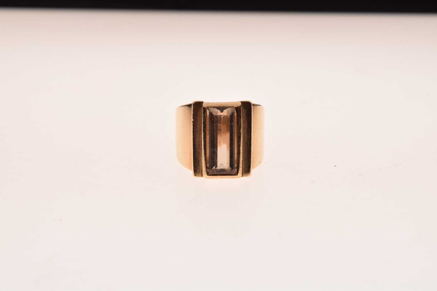 Modernist smoky quartz ring - Image 2 of 7