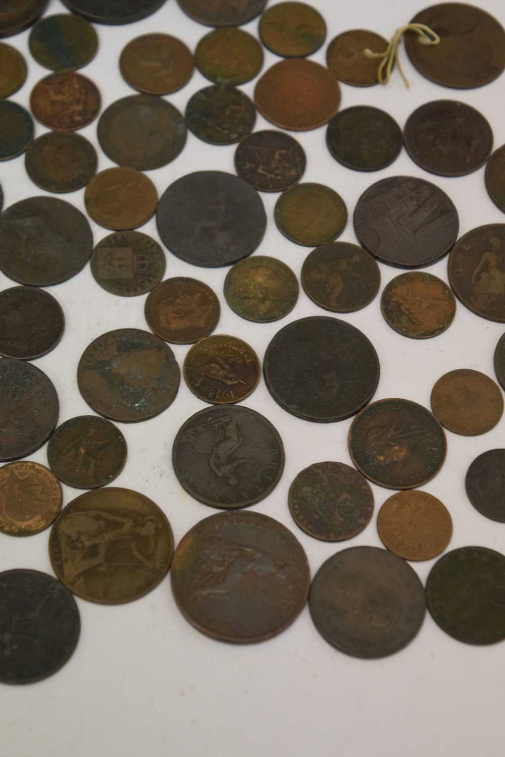 Quantity of copper coinage to include George III 'Cartwheel' pennies and twopennies, etc - Image 5 of 6