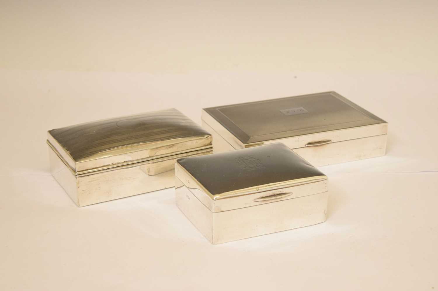 Three silver table top boxes - Image 2 of 10