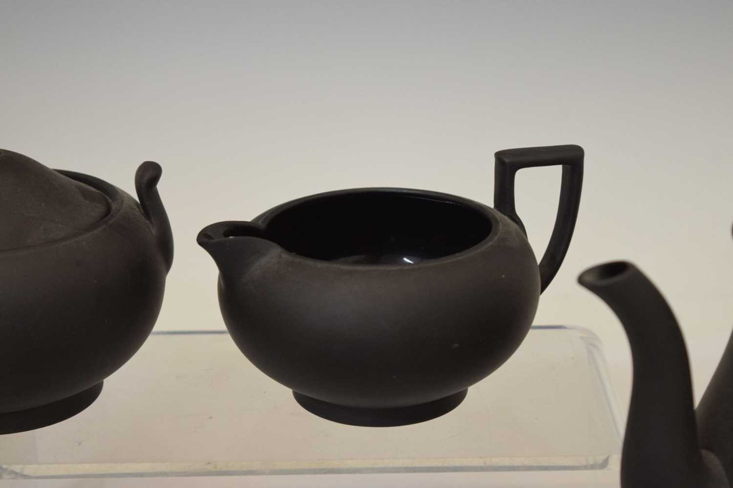 Wedgwood - Black basalt coffee set for five persons - Image 5 of 8