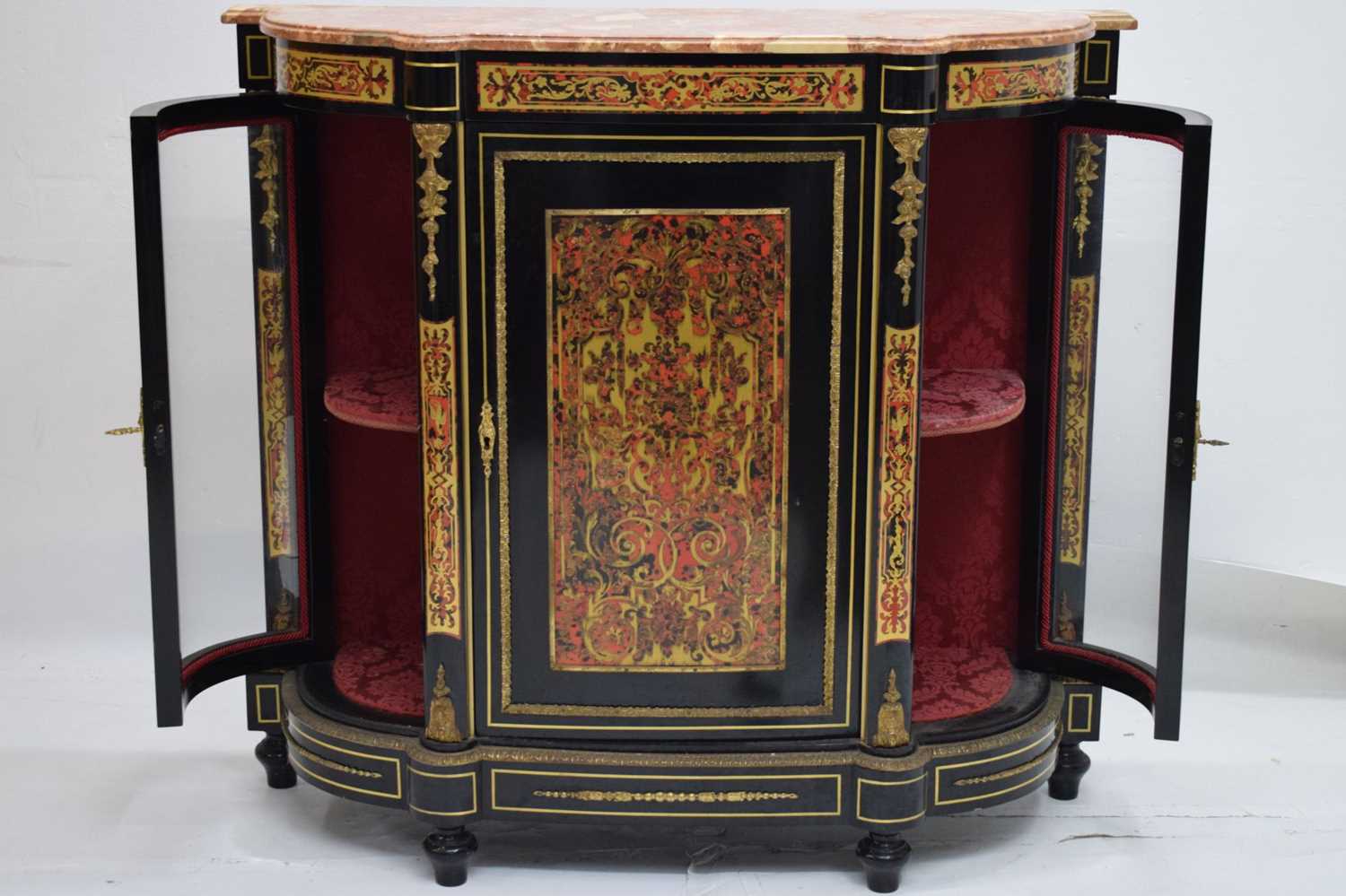 19th century style ebonised and gilt metal mounted credenza - Image 6 of 11