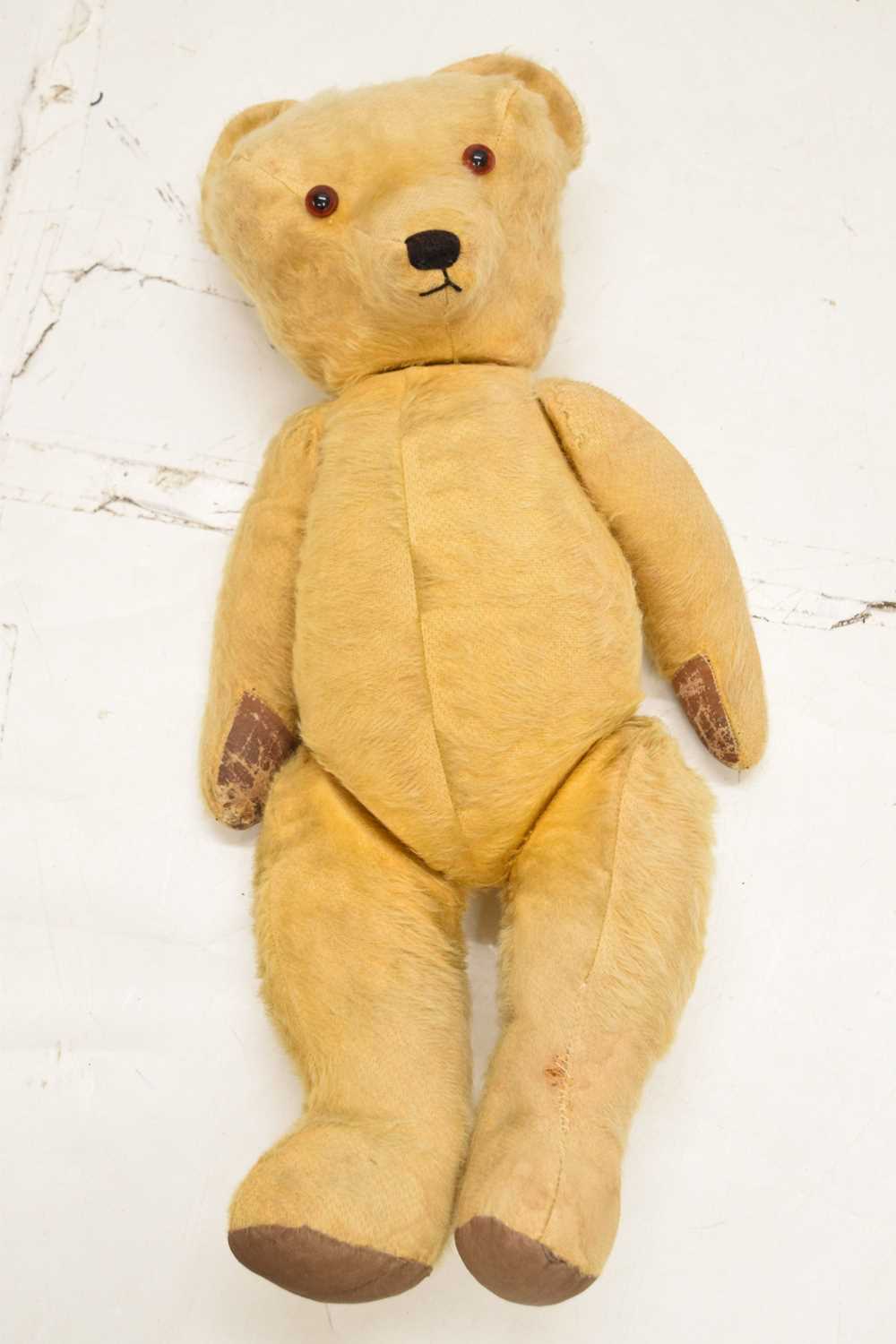 Child's vintage golden mohair teddy bear, with jointed limbs and three others - Image 4 of 9