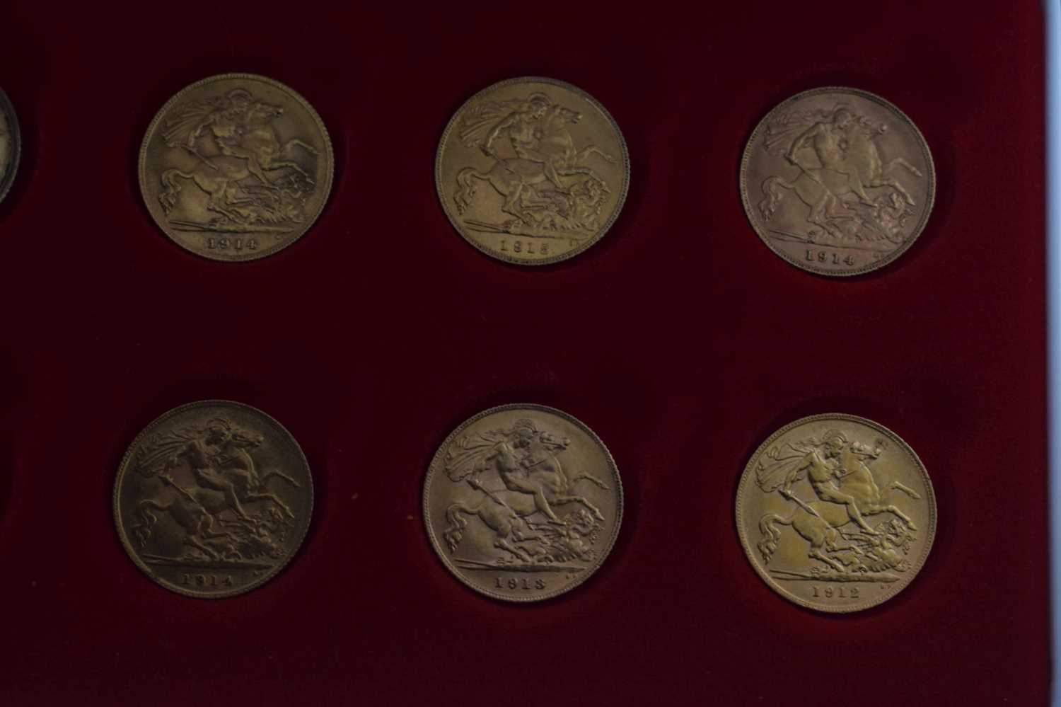 Ten George V gold half sovereigns - Image 3 of 7