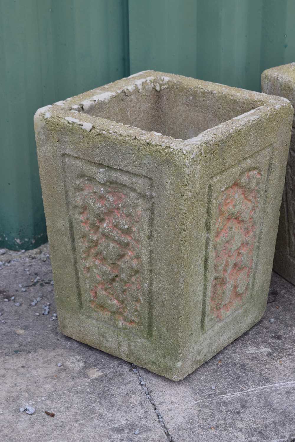 Set of three reconstituted stone garden planters - Image 3 of 6