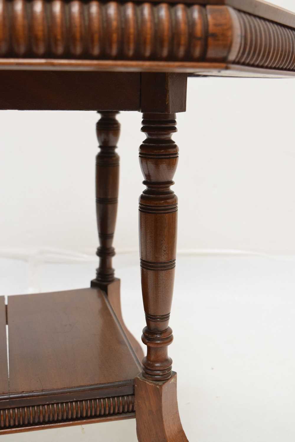 Late Victorian / Edwardian oak octagonal occasional table - Image 4 of 9