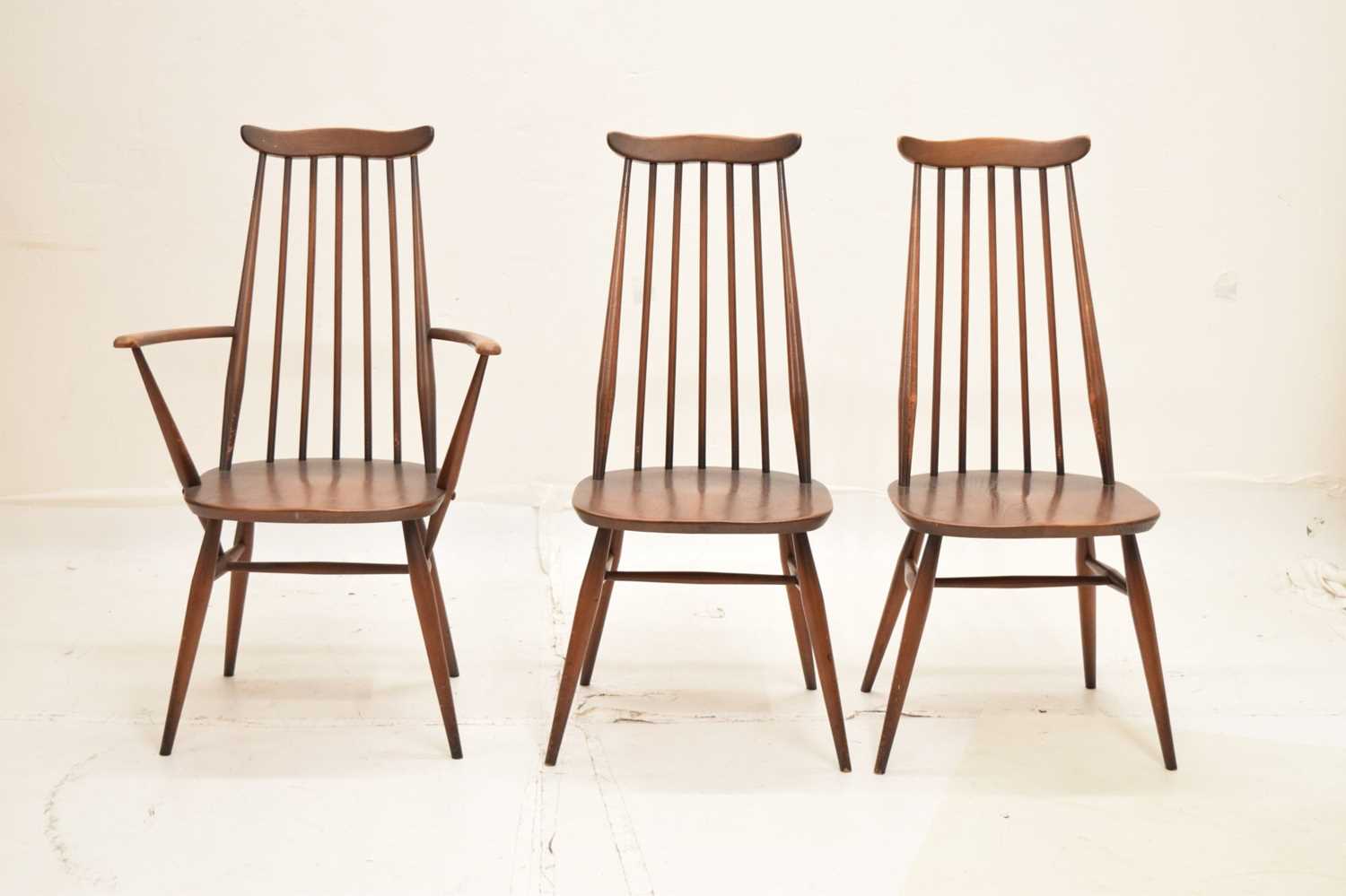 Ercol - set of six Goldsmith Windsor stick back dining chairs - Image 17 of 20