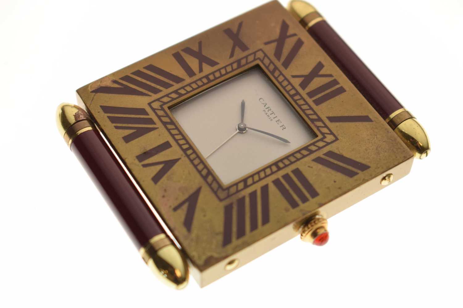 Cartier - Pendulettes De Voyage quartz travel timepiece - Image 2 of 8