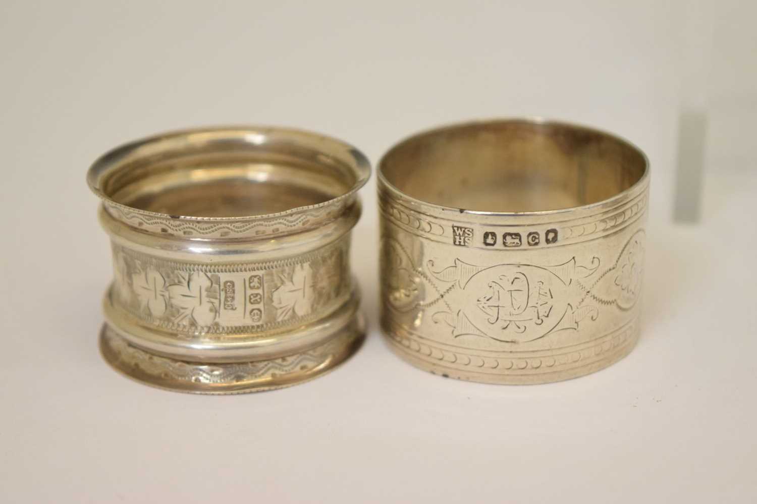 Collection of ten silver napkin rings - Image 4 of 6