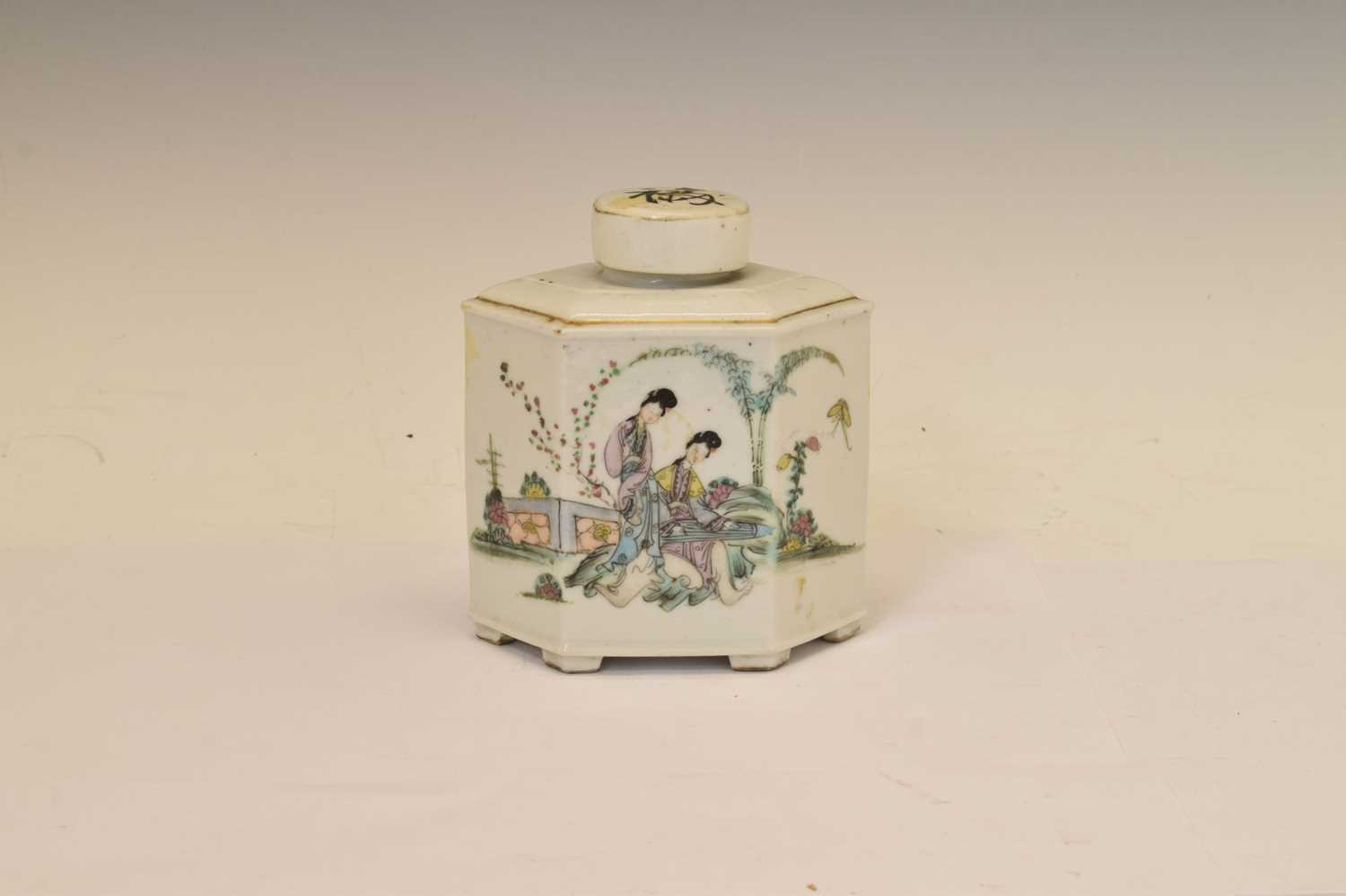 Chinese Canton Famille Rose porcelain tea caddy - Image 17 of 17